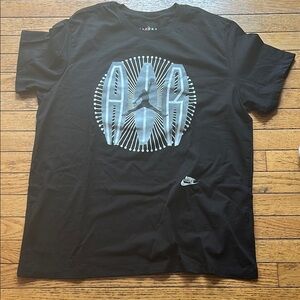 REDUCED!!Jordan Black Short Sleeve Tee with Basketball Graphic